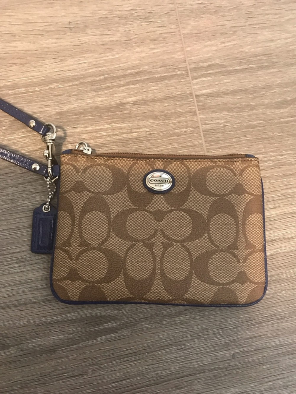 Coach Brown Signature Wristlet ,Wallet